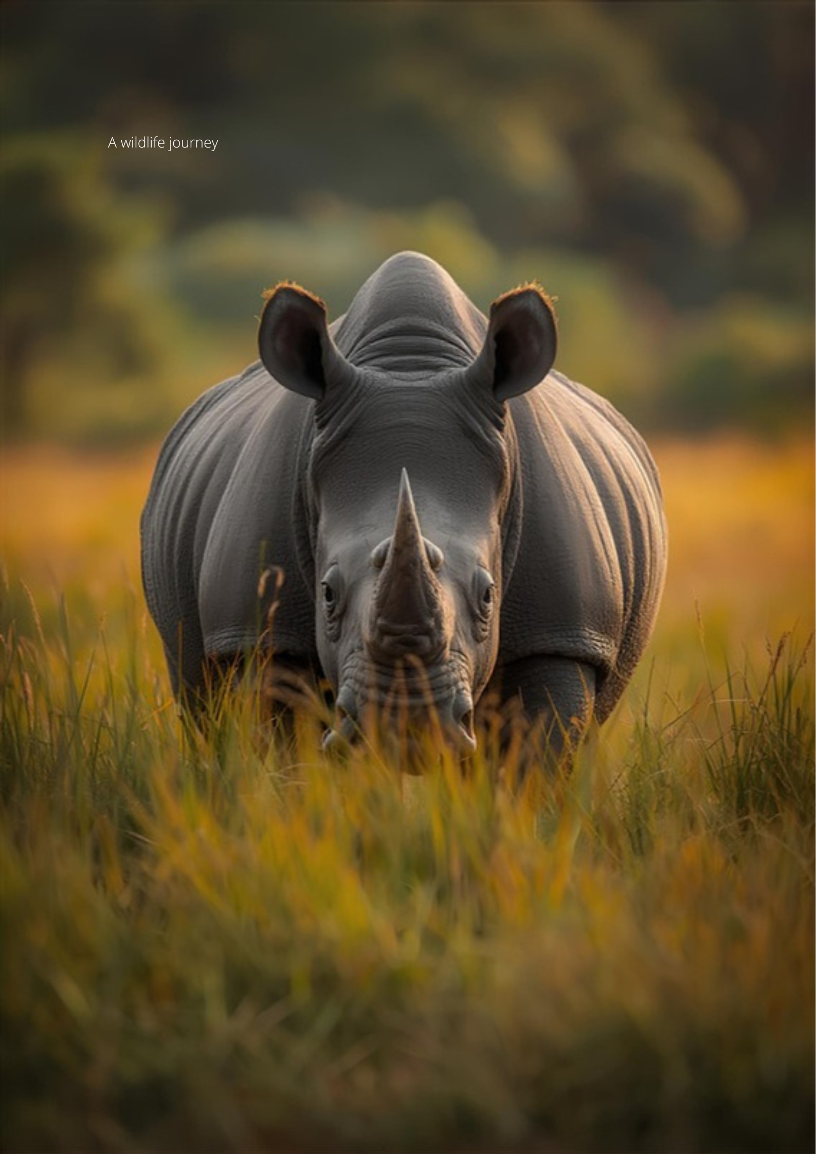 Greater One-Horned Rhinoceros in tall grass